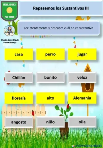 Refuerzo sustantivos y adjetivos