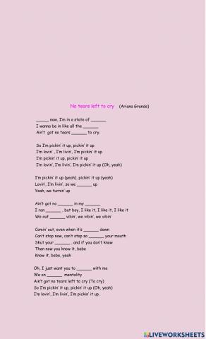 No Tears Left To Cry