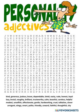 Personality crossword