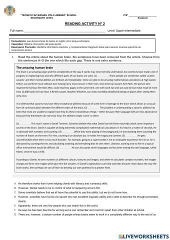 Reading activity n°2