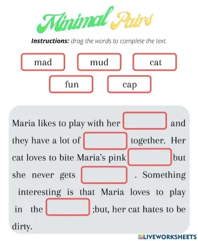 Minimal pairs -æ- and -ʌ-