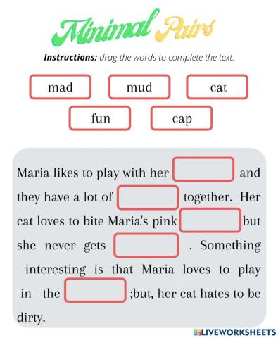 Minimal pairs -æ- and -ʌ-