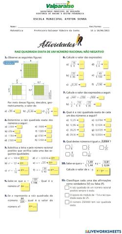 Raiz quadrada exata de números racionais