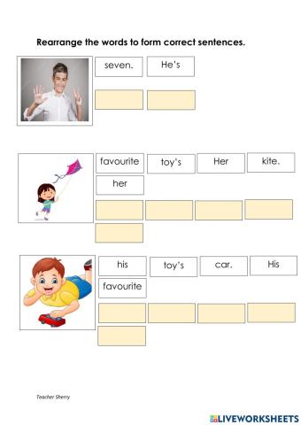 English Year 1 Unit 2 : Let's Play (Writing Sentences)