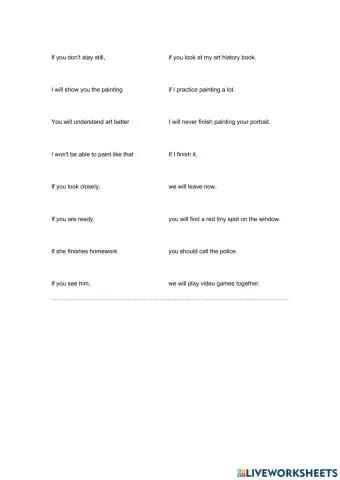 First conditional sentence