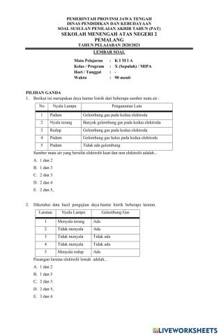 Soal susulan pat 2021