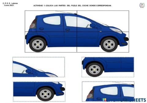 Puzle partes del coche NB