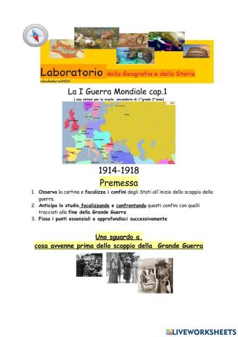 La I Guerra Mondiale Cap.1.Una Sintesi semplificata.
