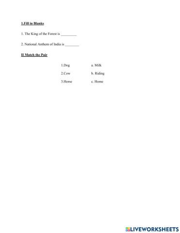 English Worksheet