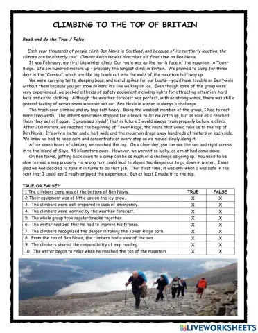 Climbing to the Top of Britain - PET Reader