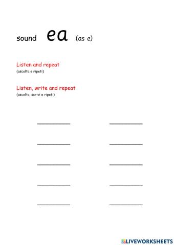 Sound ea (as e)