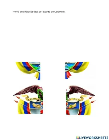 El escudo de Colombia.