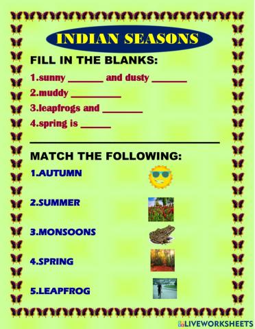 Indian seasons (poem)