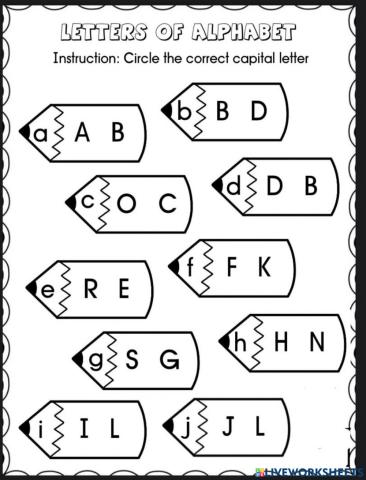 Letters of alphabet (A)