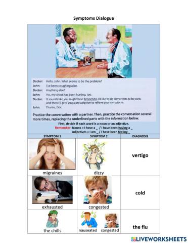 Symptoms - Dialogue - Present Perfect Continuous