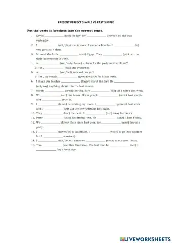 Present perfect vs past simple b1