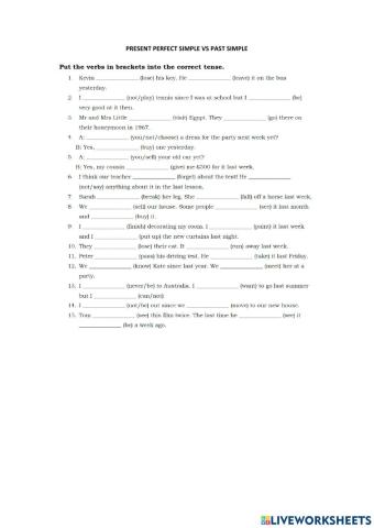 Present perfect vs past simple b1