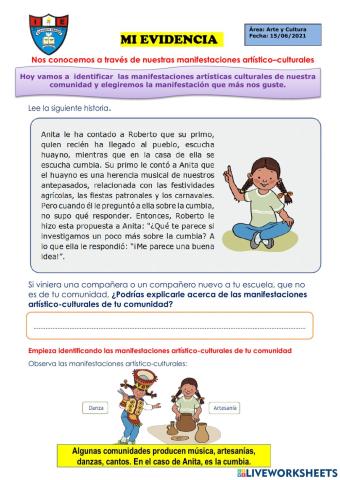 Nos conocemos a través de nuestras manifestaciones artístico–culturales