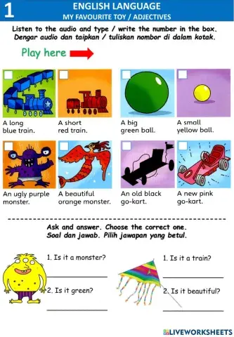 My favourite toy-adjectives