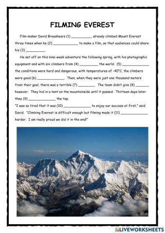 Filming Everest PET Reader