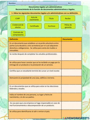 Documentos legales y administrativos