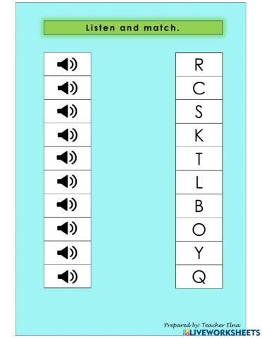 Match the Capital Letters