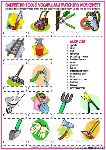 TOOLS USED ON THE FARM 