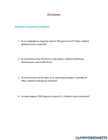 Divisiones