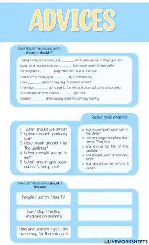 Should and Shouldn't