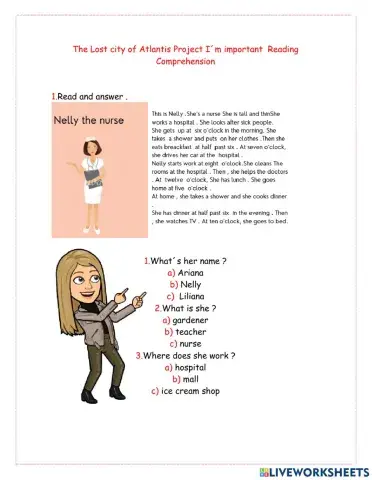 The Lost city of Atlantis - Project I-m important - Reading Comprehension .