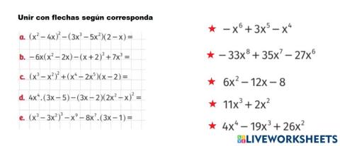 Act. 12-Operaciones con polinomios