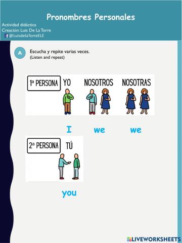 Pronombres personales