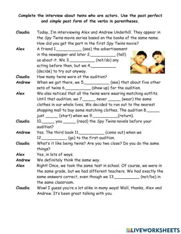 Past simple vs simple past exercises