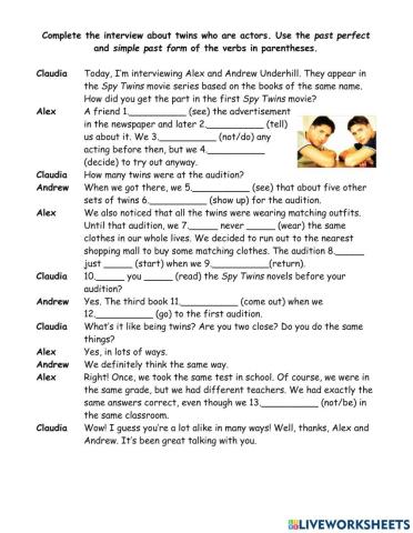 Past simple vs simple past exercises