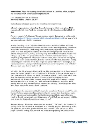 Racism and Discrimination