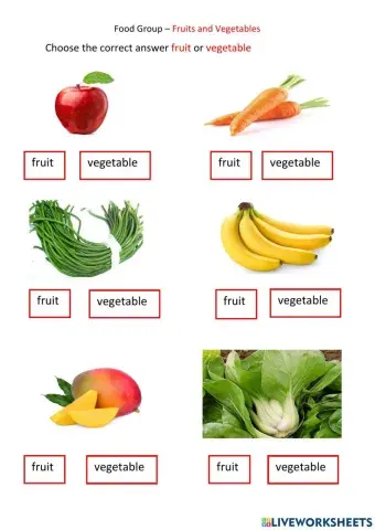 Food Groups- Fruits and Vegetables