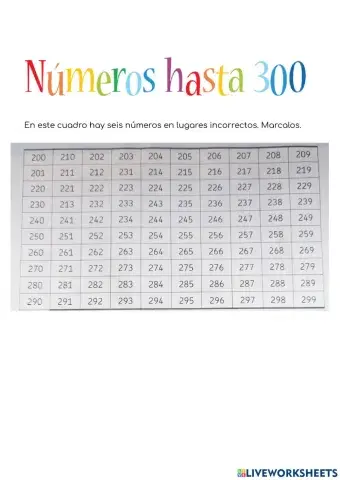 Busca los incorrectos grilla del 200
