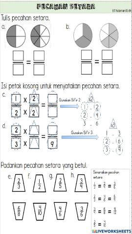Pecahan setara