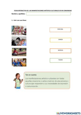 Las costumbres de mi comunidad