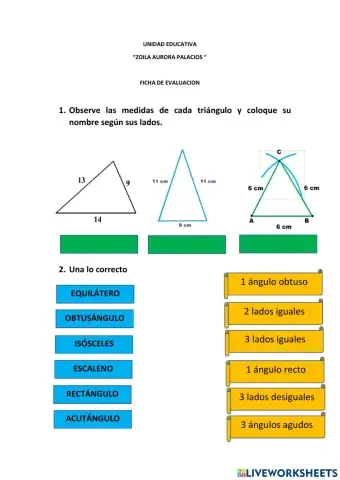 Clasificacion de triangulos