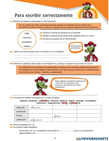 Para escribir correctamente