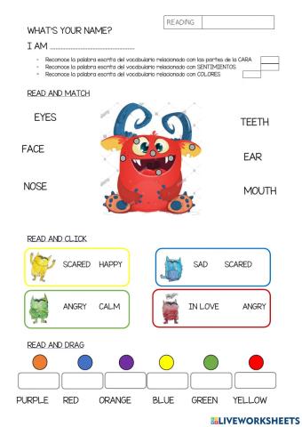 READING TEST -My face-