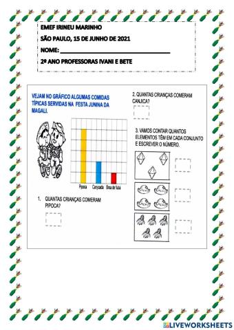 Gráfico festa junina