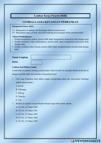 Lembaga Jasa Keuangan Perbankan