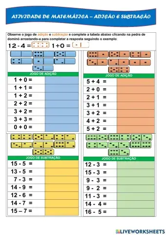 Matemática - Adição e subtração