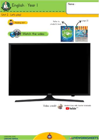 English Y1 - Let's play 2