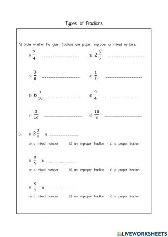 Types of Fractions