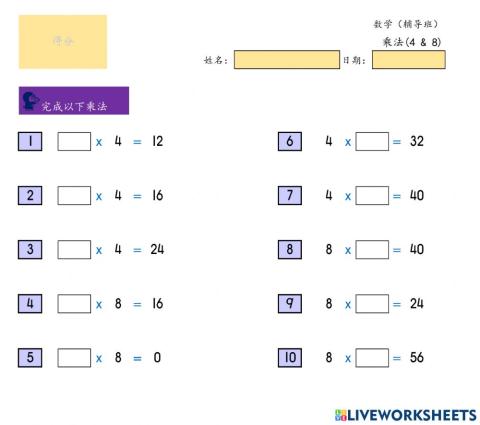 Operasi Darab (4 & 8)