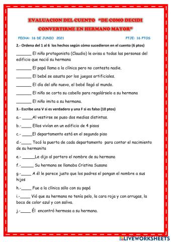 Comprensión para 2do grado parte 3