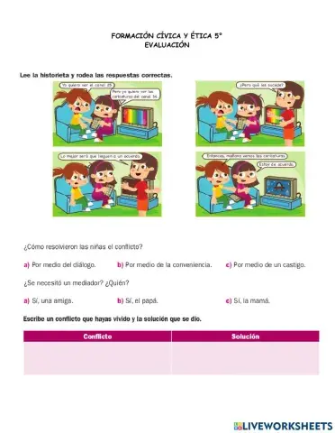 Examen Tercer trimestre Formación Cívica